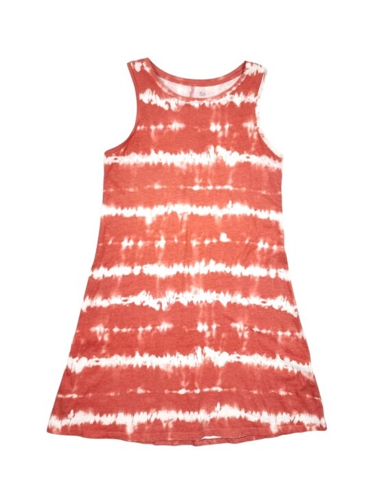 SO Dresses & Skirts - SO Coral and White Tie-Dye Cotton Mini Dress Size M